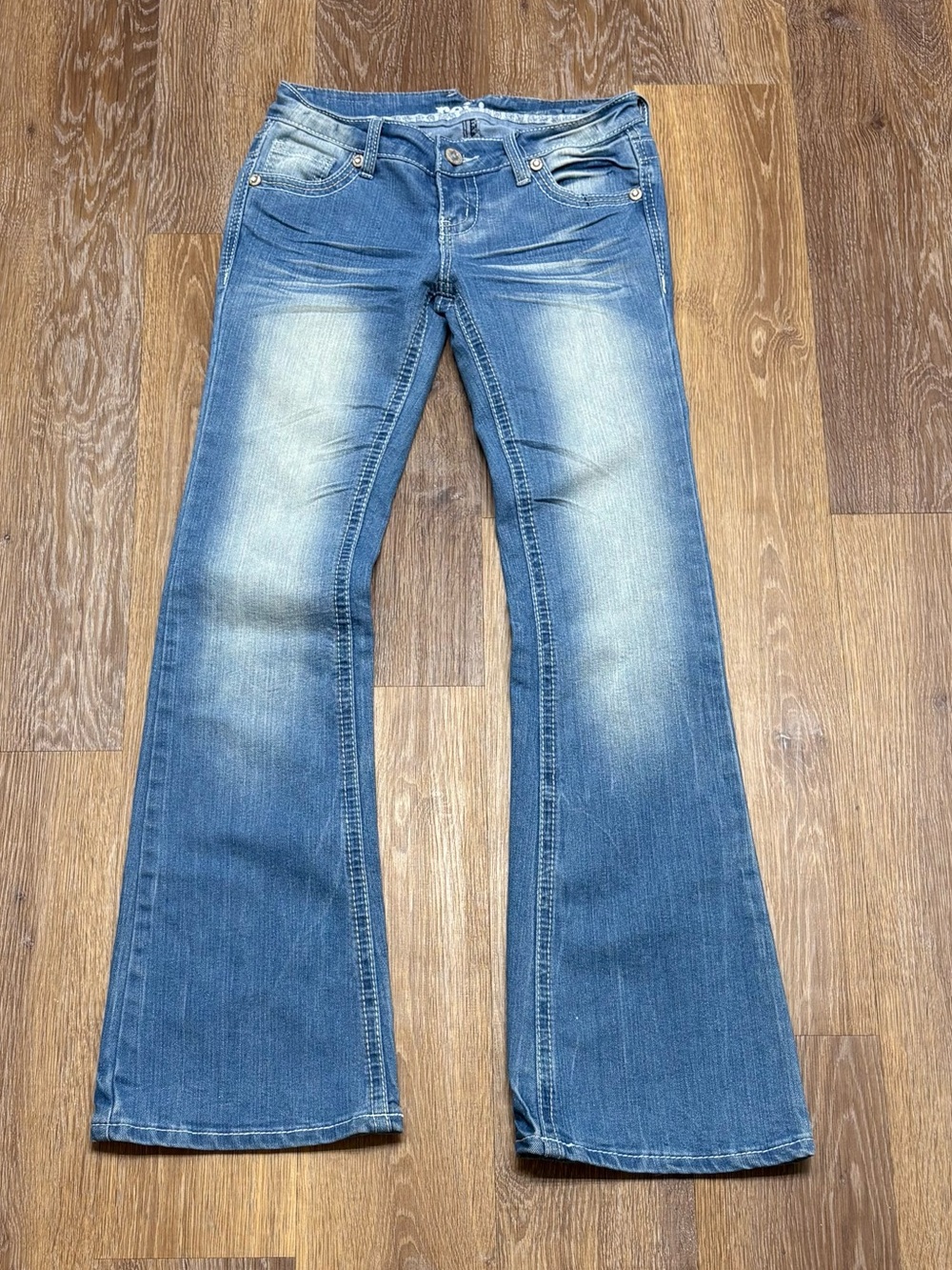 Reign Blue Flare Wide-Leg Jeans